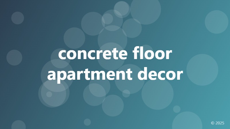concrete floor apartment decor