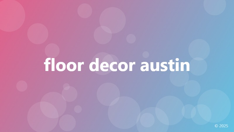 floor decor austin