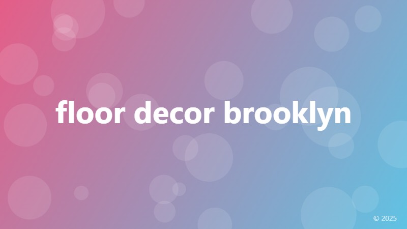 floor decor brooklyn