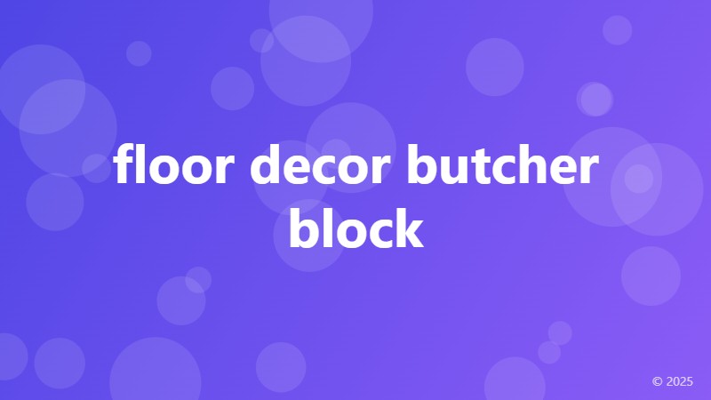 floor decor butcher block