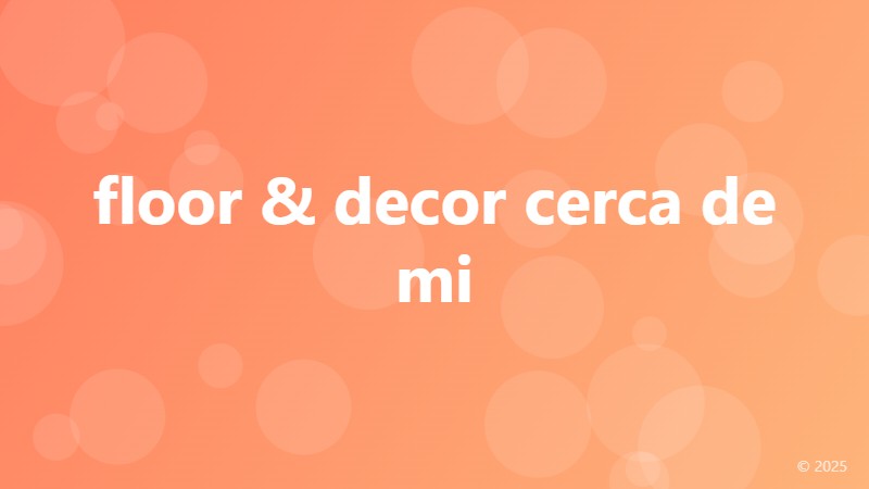 floor & decor cerca de mi