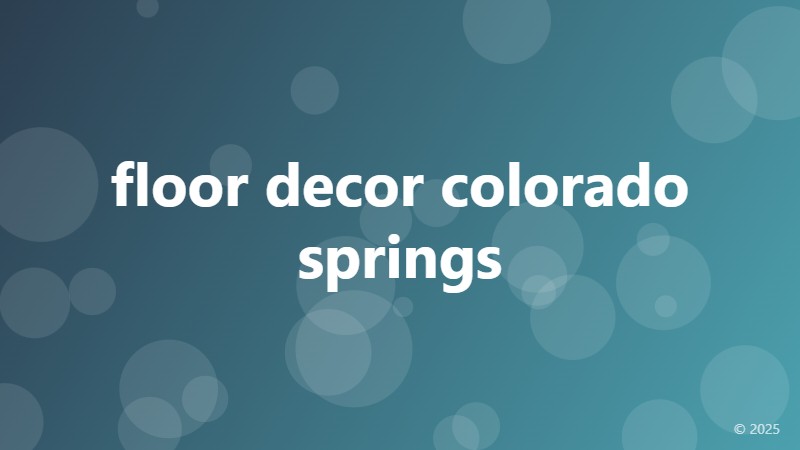 floor decor colorado springs
