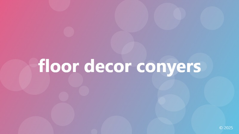 floor decor conyers