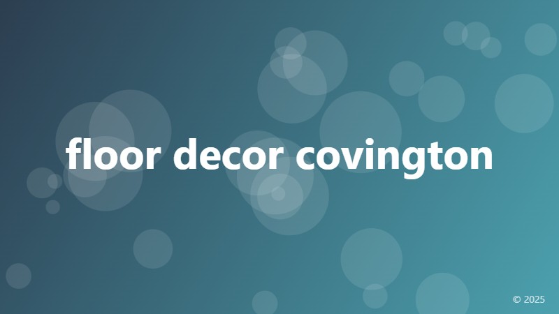 floor decor covington