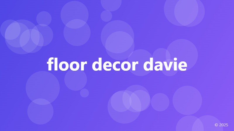 floor decor davie