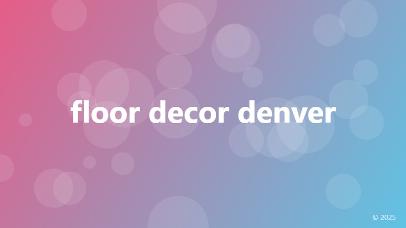 floor decor denver