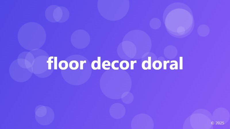 floor decor doral