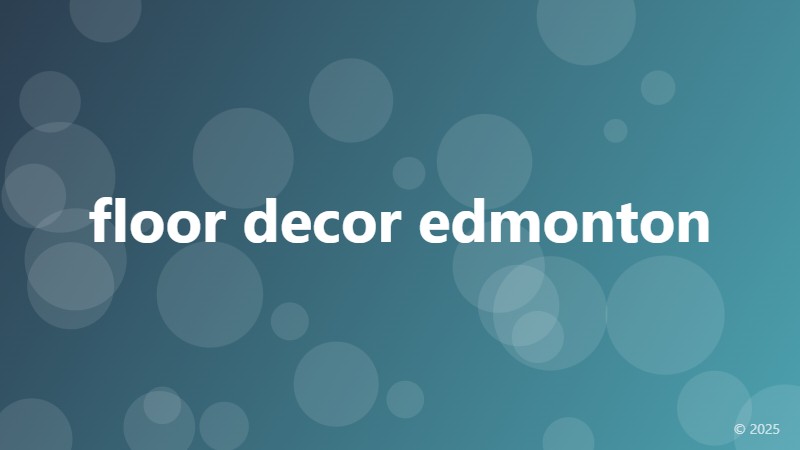 floor decor edmonton