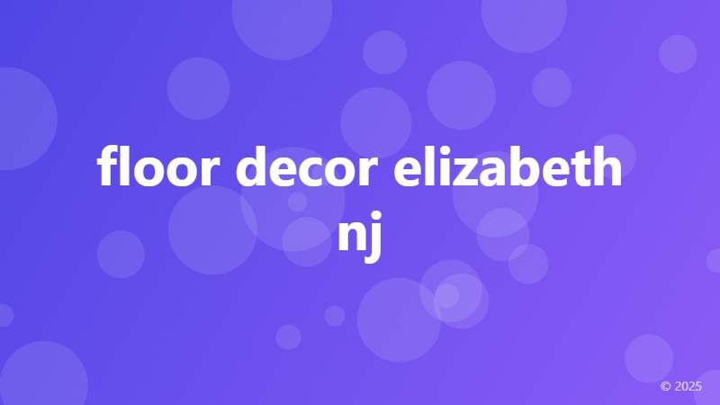 floor decor elizabeth nj