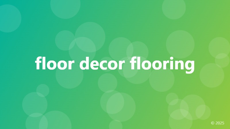 floor decor flooring
