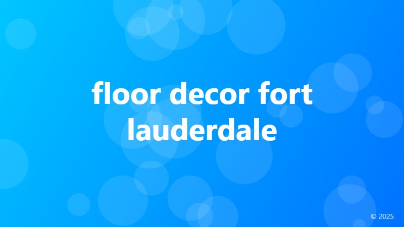 floor decor fort lauderdale