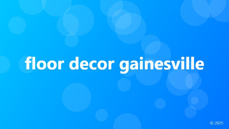 floor decor gainesville