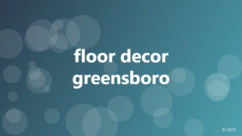 floor decor greensboro