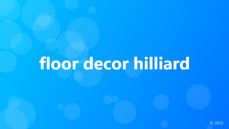 floor decor hilliard