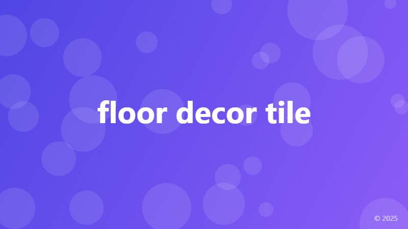 floor decor tile