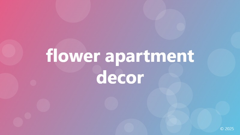 flower apartment decor