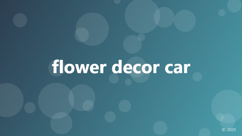 flower decor car