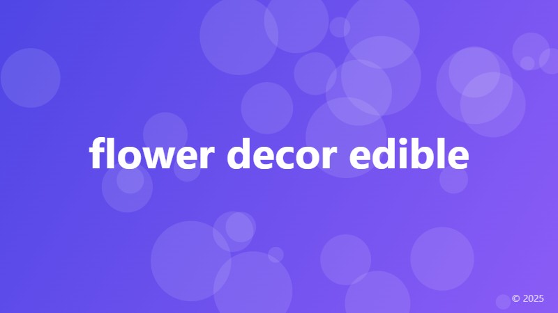 flower decor edible