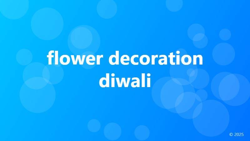 flower decoration diwali