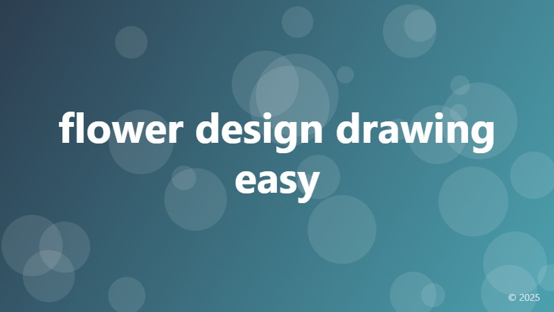 flower design drawing easy