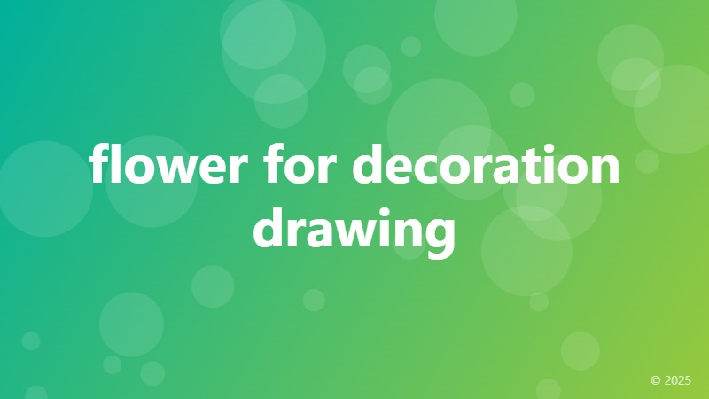 flower for decoration drawing