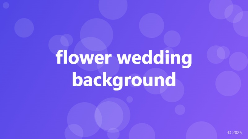 flower wedding background