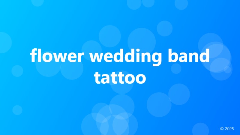 flower wedding band tattoo