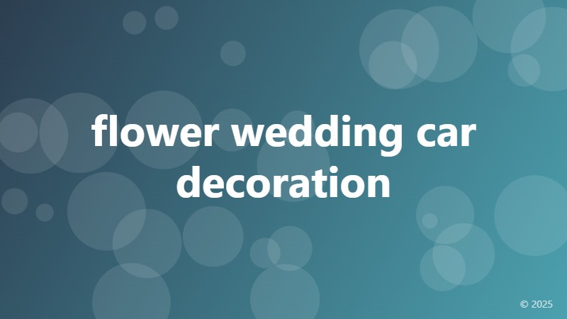 flower wedding car decoration