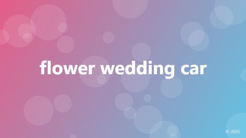 flower wedding car