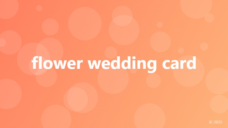 flower wedding card