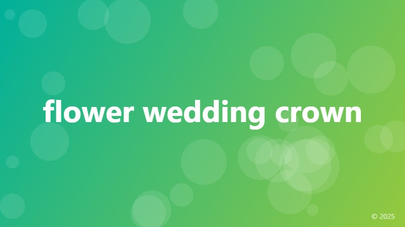 flower wedding crown