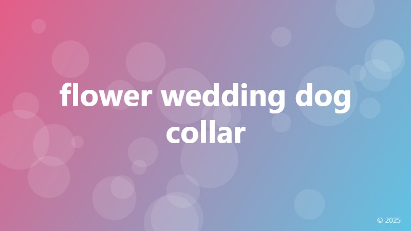 flower wedding dog collar