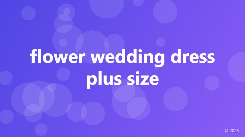 flower wedding dress plus size