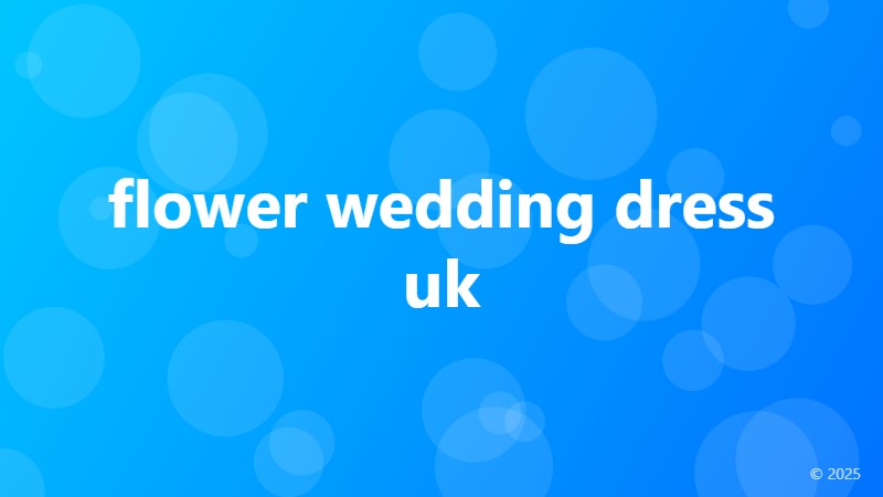 flower wedding dress uk