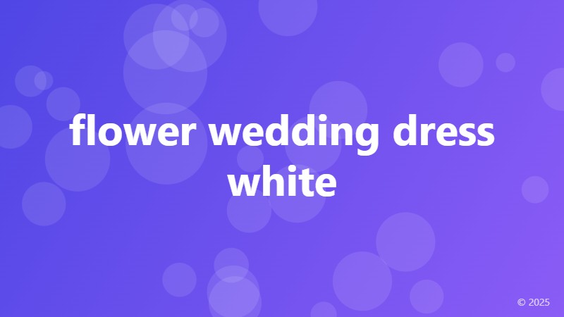 flower wedding dress white