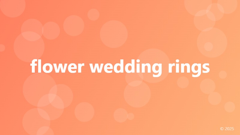 flower wedding rings