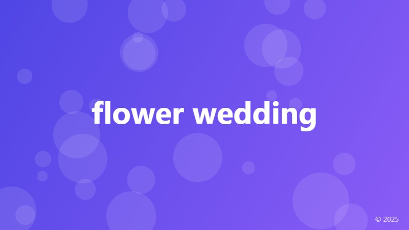 flower wedding