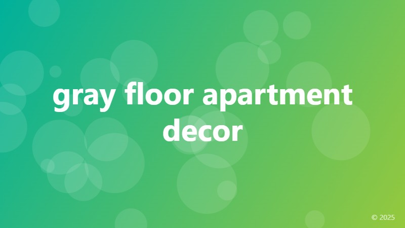 gray floor apartment decor