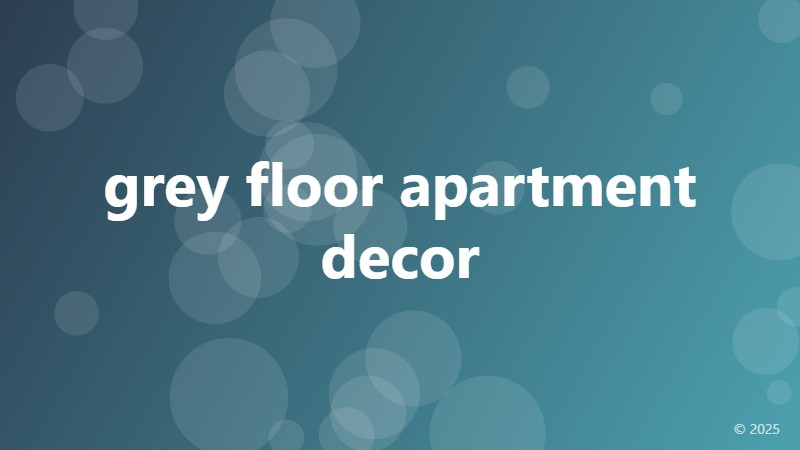 grey floor apartment decor